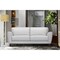 Armen Living Jedd Contemporary Sofa in Genuine Dove Gray Leather with Brown Wood Legs LCJD3DV - alternate 7